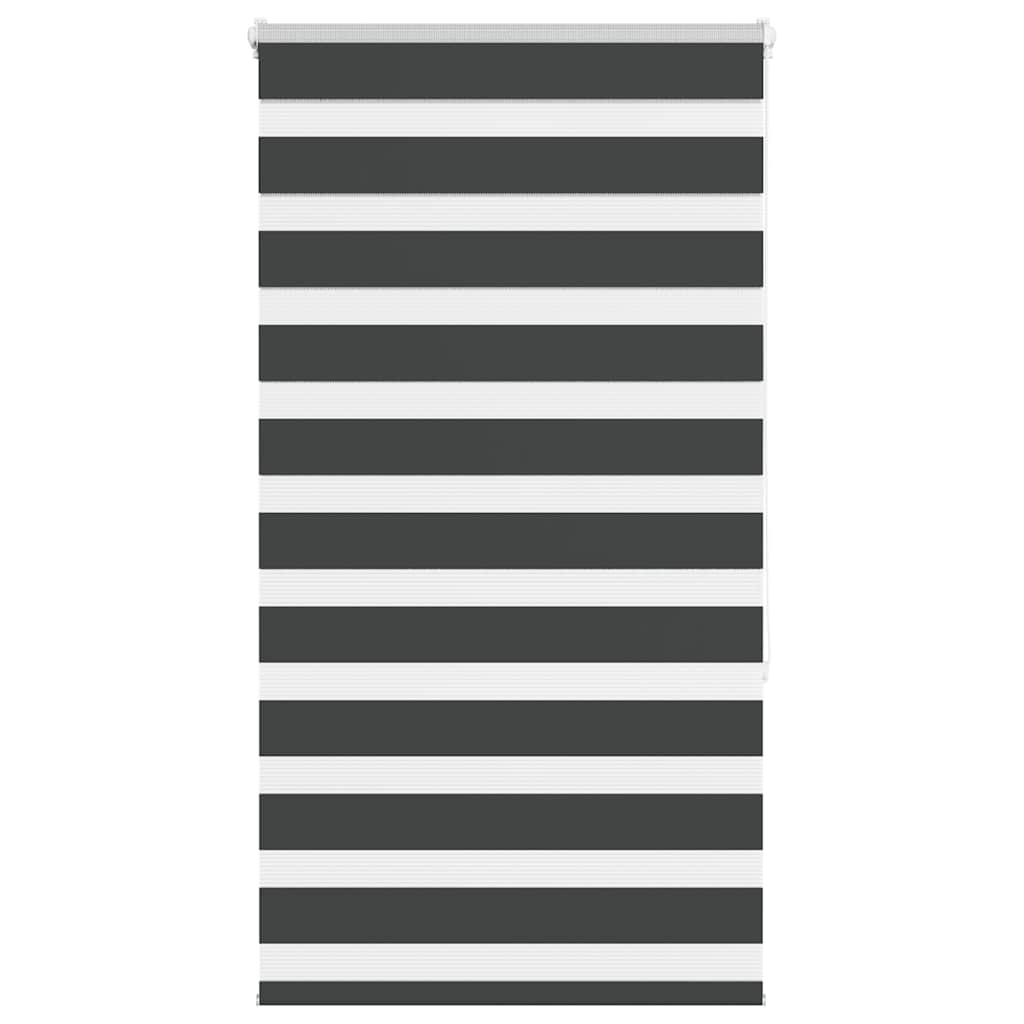 Tenda a Rullo Zebra Nero Larghezza Tessuto 80,9 cm Poliestere