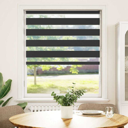 Tenda a Rullo Zebra Nero Larghezza Tessuto 110,9 cm Poliestere