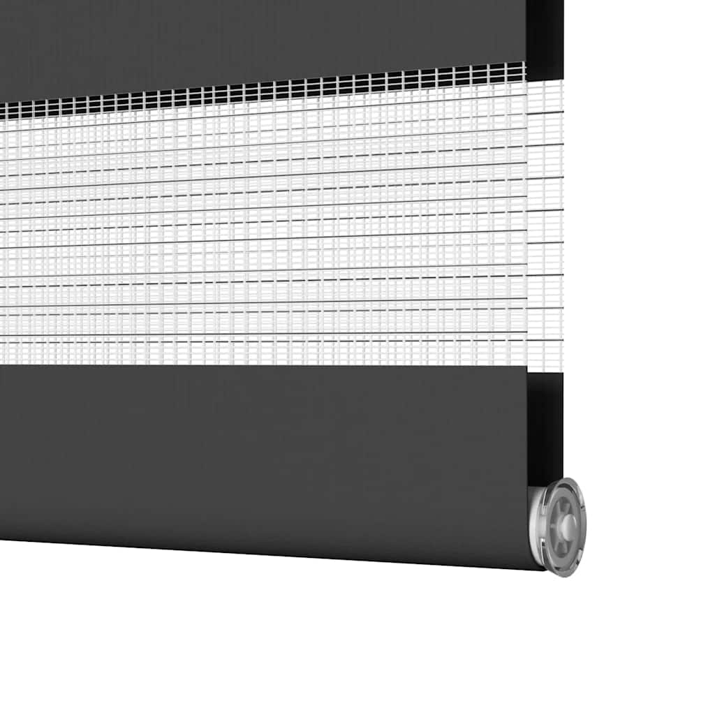 Tenda a Rullo Zebra Nero Larghezza Tessuto 110,9 cm Poliestere
