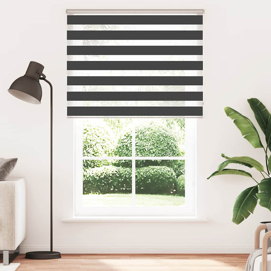 Tenda a Rullo Zebra Nero Larghezza Tessuto 145,9 cm Poliestere - homemem39