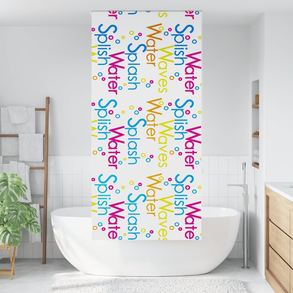 Tenda a Rullo Doccia 110x240 cm Larghezza Tessuto 106 cm | homemem39