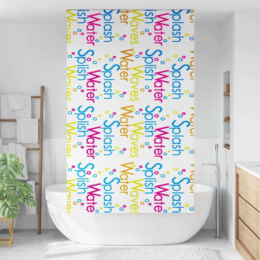 Tenda a Rullo Doccia 130x240 cm Larghezza Tessuto 126 cm | homemem39