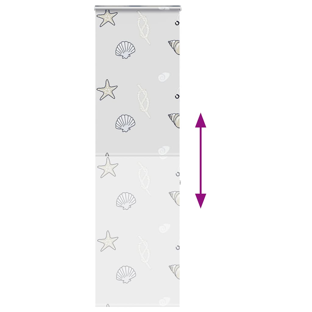 Tenda a Rullo per Doccia Cassonetto 80x240 cm Larghezza Tessuto