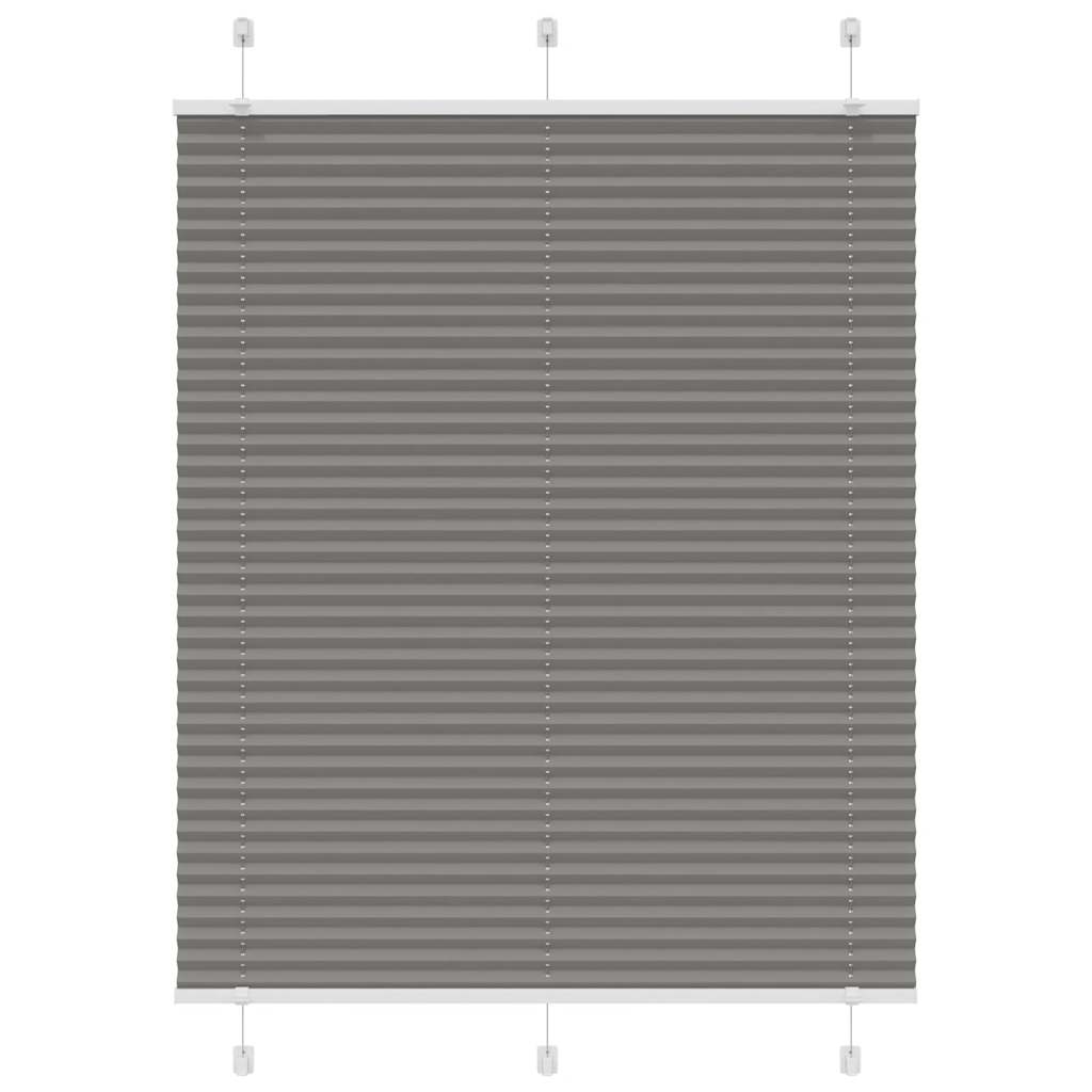 Tenda Plissettata Antracite 105x100cm Larghezza Tessuto 104,4cm | homemem39