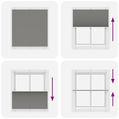 Tenda Plissettata Antracite 120x100cm Larghezza Tessuto 119,4cm | homemem39