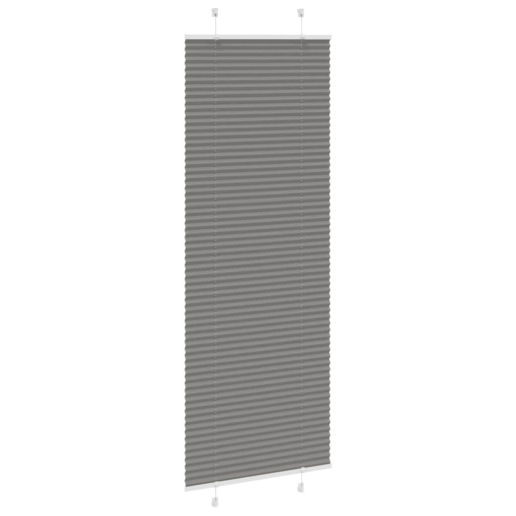 Tenda Plissettata Antracite 80x200 cm Larghezza Tessuto 79,4 cm | homemem39