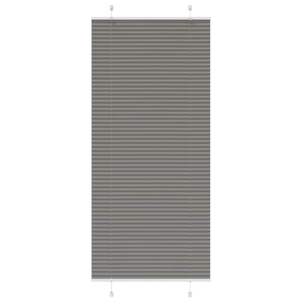 Tenda Plissettata Antracite 90x200 cm Larghezza Tessuto 89,4 cm