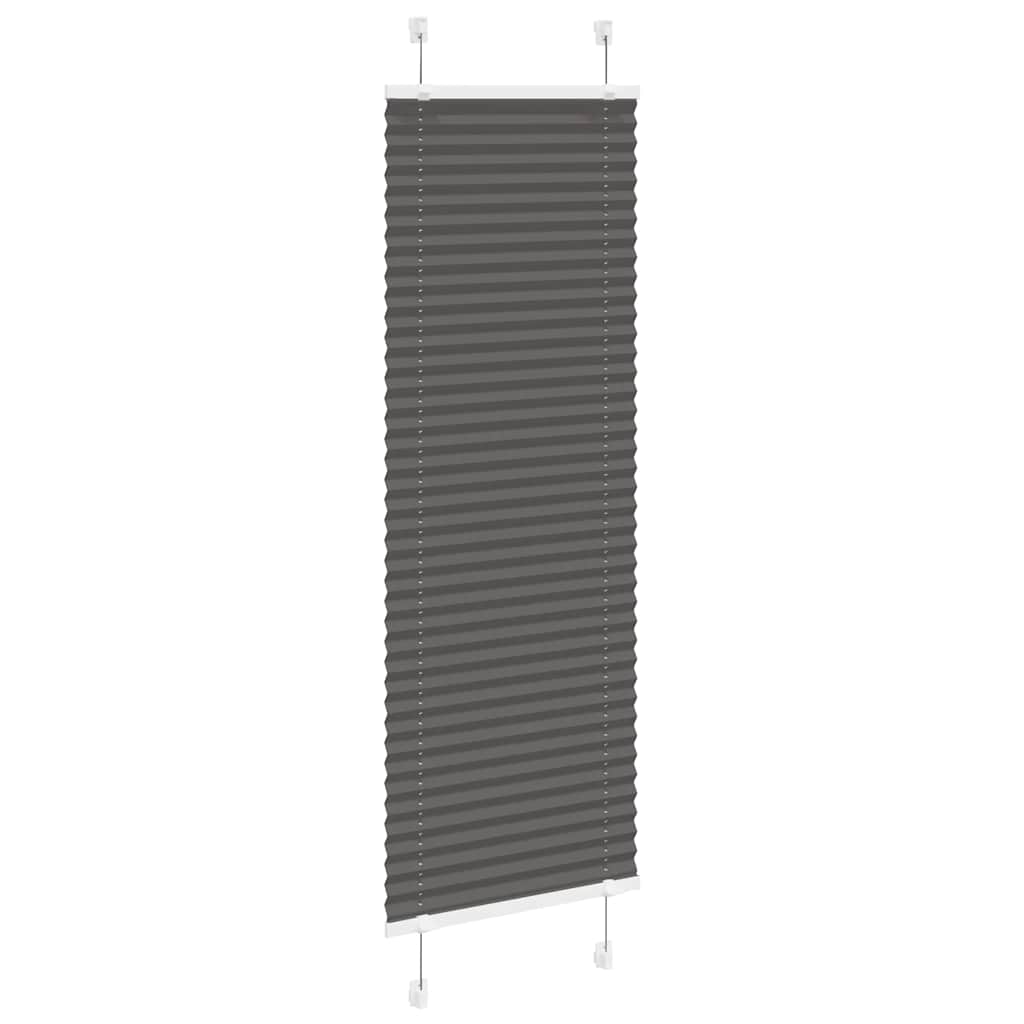 Tenda Plissettata Nera 50x100 cm Larghezza Tessuto 49,4 cm | homemem39