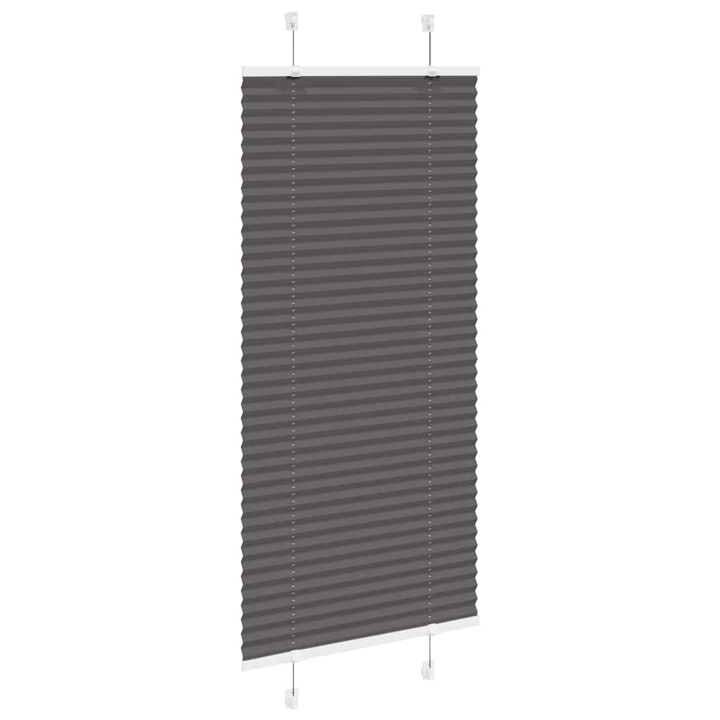 Tenda Plissettata Nera 65x100 cm Larghezza Tessuto 64,4 cm | homemem39