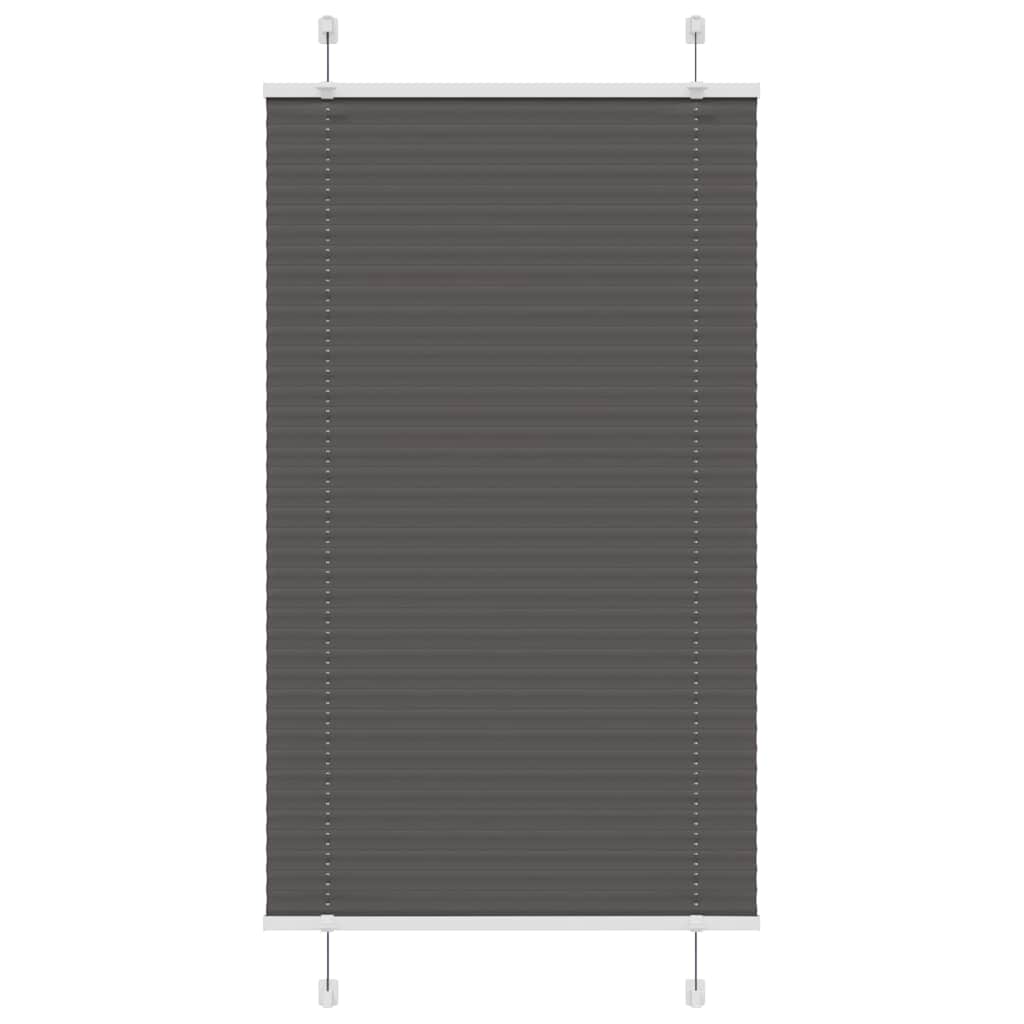 Tenda Plissettata Nera 75x100 cm Larghezza Tessuto 74,4 cm