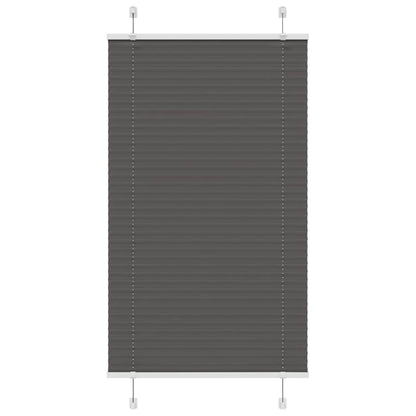Tenda Plissettata Nera 75x100 cm Larghezza Tessuto 74,4 cm