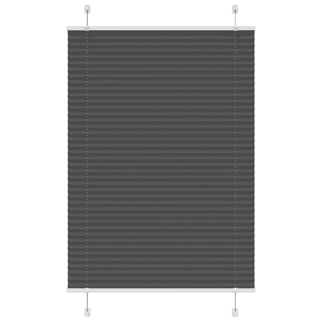 Tenda Plissettata Nera 95x100 cm Larghezza Tessuto 94,4 cm