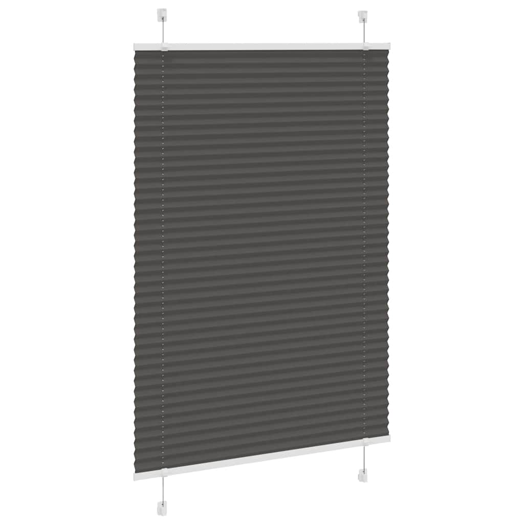 Tenda Plissettata Nera 95x100 cm Larghezza Tessuto 94,4 cm | homemem39