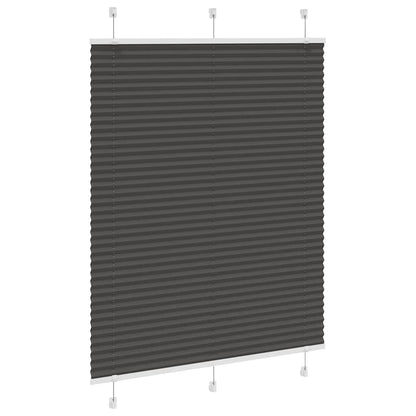 Tenda Plissettata Nera 105x100 cm Larghezza Tessuto 104,4 cm | homemem39