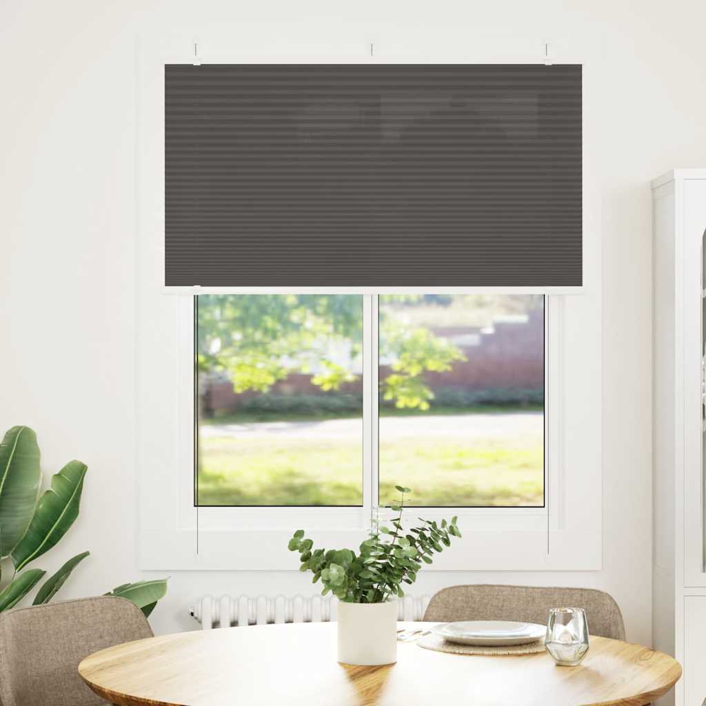 Tenda Plissettata Nera 110x100 cm Larghezza Tessuto 109,4 cm | homemem39