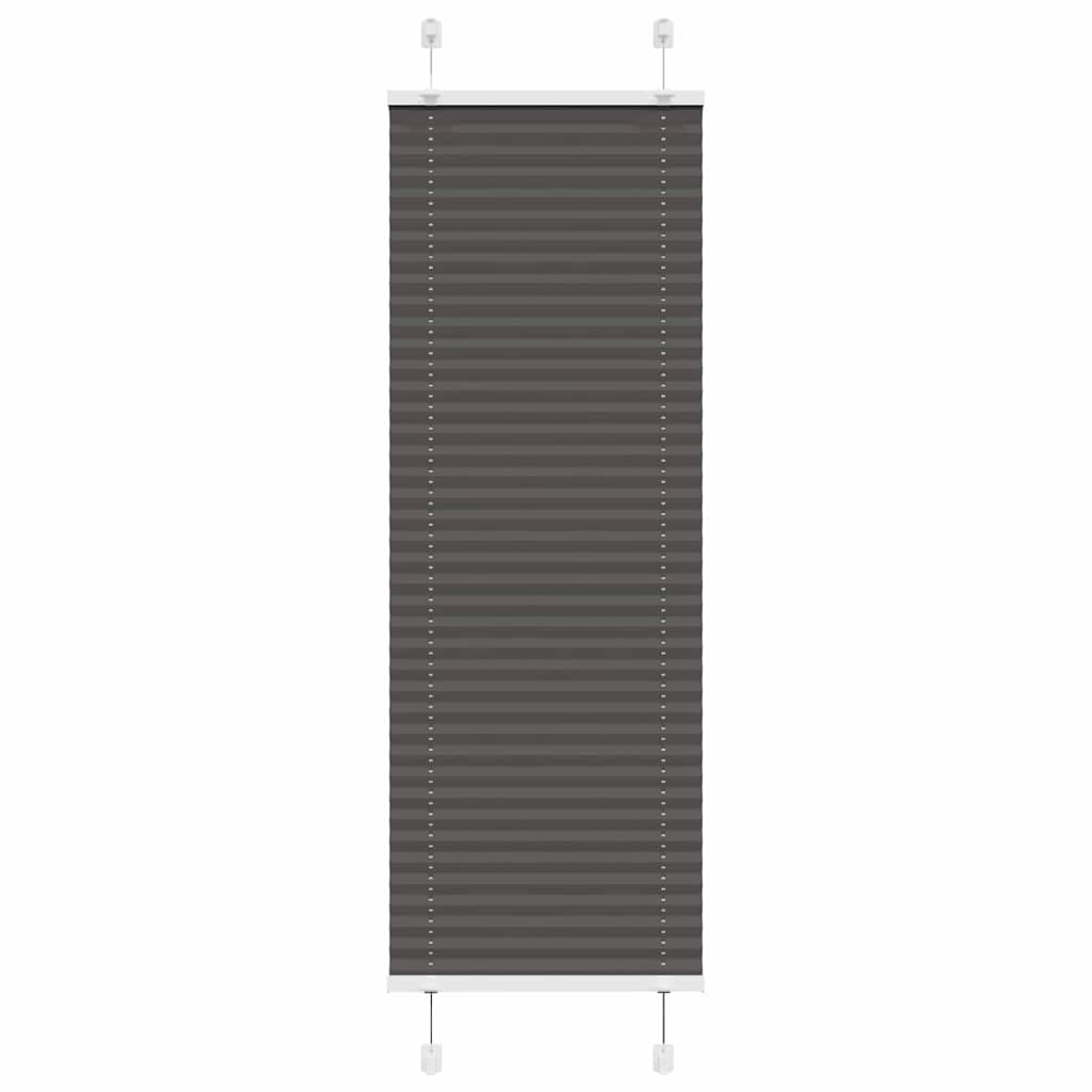 Tenda Plissettata Nera 50x150 cm Larghezza Tessuto 49,4 cm