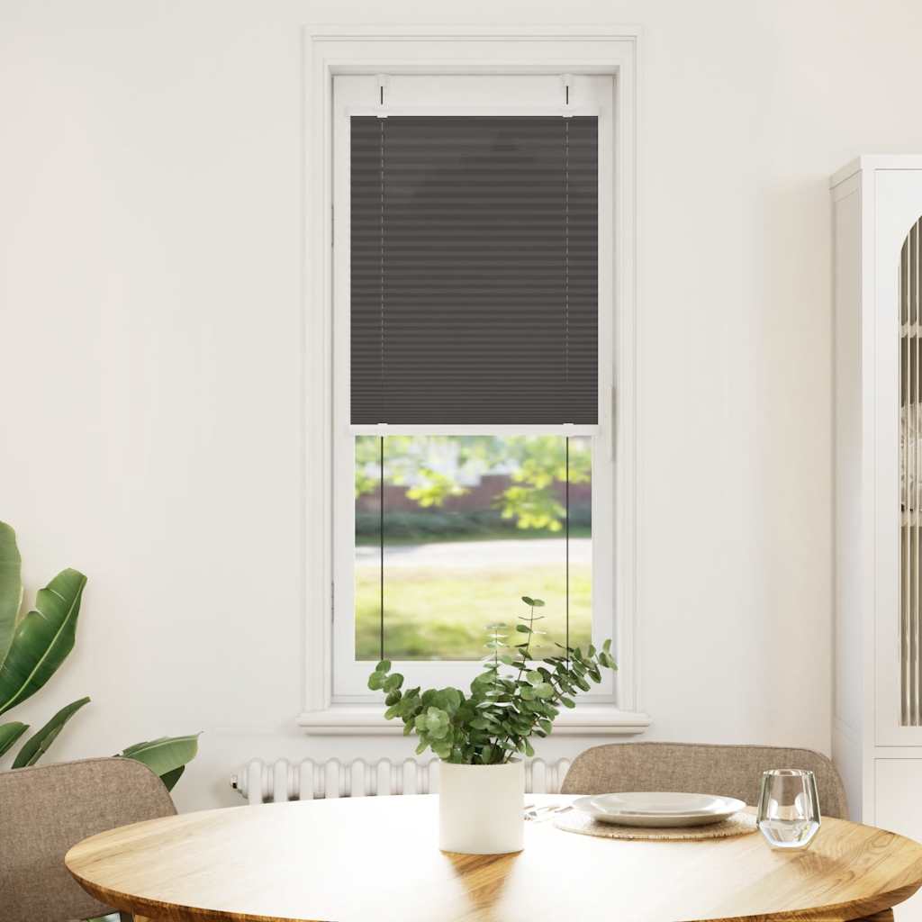 Tenda Plissettata Nera 50x150 cm Larghezza Tessuto 49,4 cm | homemem39