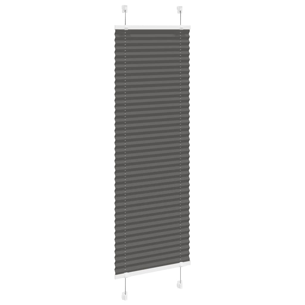 Tenda Plissettata Nera 50x150 cm Larghezza Tessuto 49,4 cm | homemem39