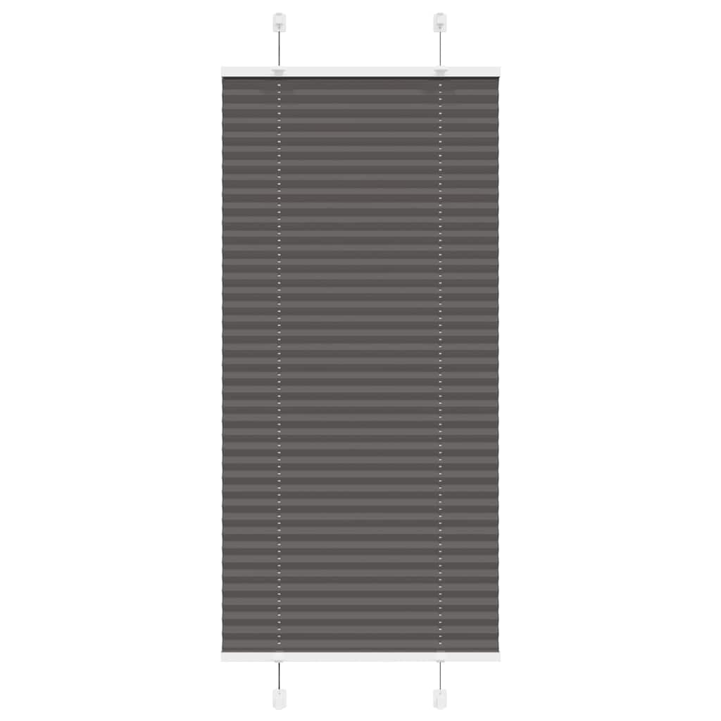 Tenda Plissettata Nera 55x150 cm Larghezza Tessuto 54,4 cm