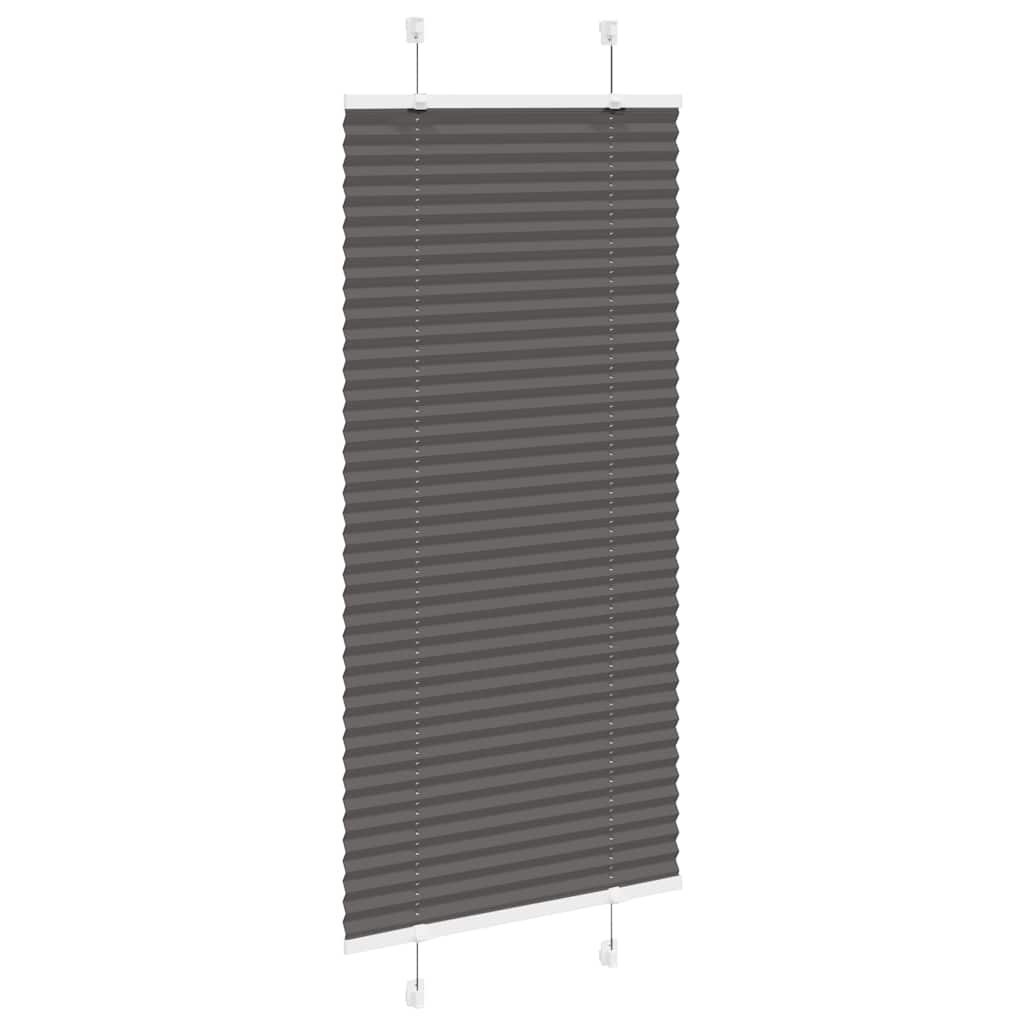 Tenda Plissettata Nera 55x150 cm Larghezza Tessuto 54,4 cm | homemem39