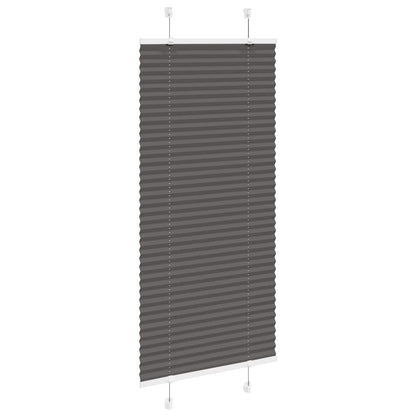 Tenda Plissettata Nera 55x150 cm Larghezza Tessuto 54,4 cm | homemem39