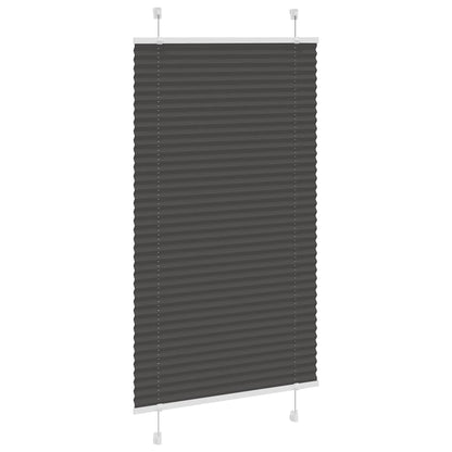 Tenda Plissettata Nera 75x150 cm Larghezza Tessuto 74,4 cm | homemem39