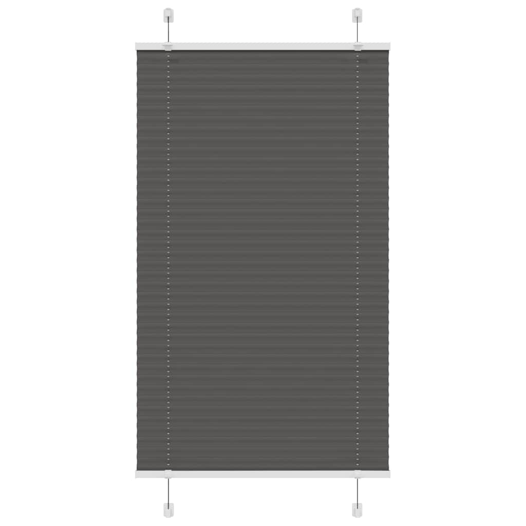 Tenda Plissettata Nera 80x150 cm Larghezza Tessuto 79,4 cm