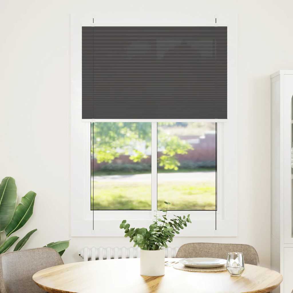 Tenda Plissettata Nera 100x150 cm Larghezza Tessuto 99,4 cm | homemem39