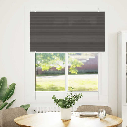 Tenda Plissettata Nera 105x150 cm Larghezza Tessuto 104,4 cm