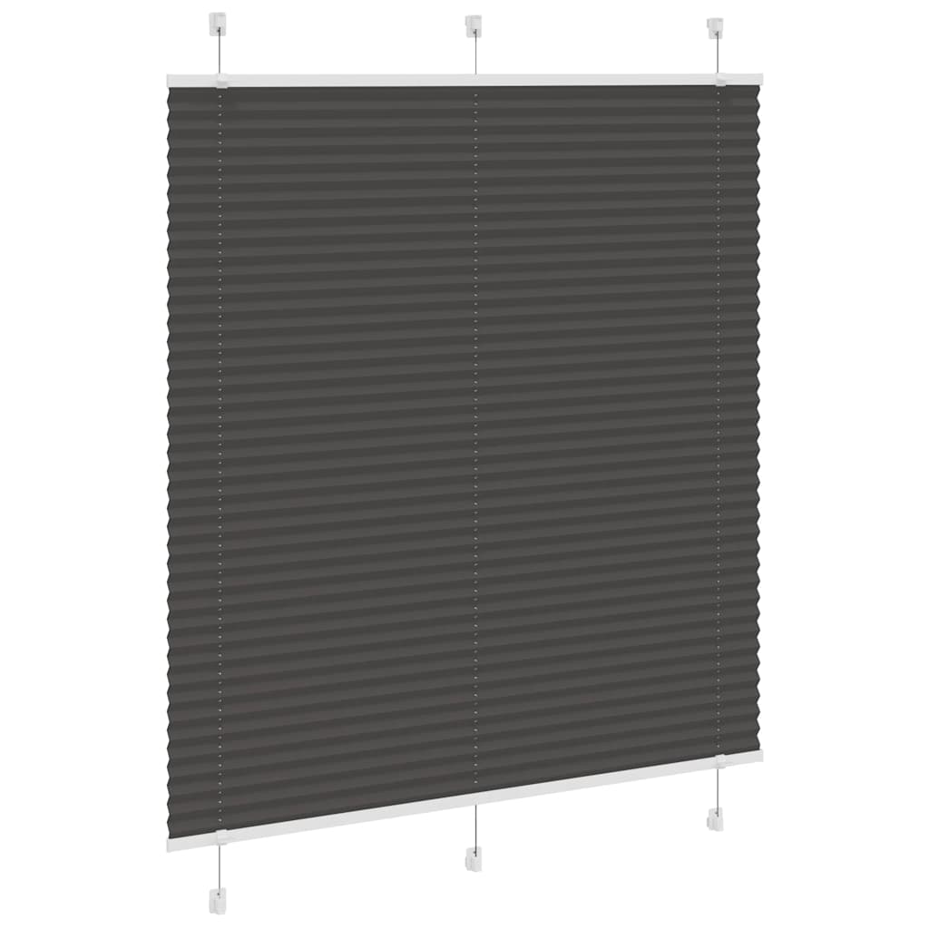 Tenda Plissettata Nera 120x150 cm Larghezza Tessuto 119,4 cm | homemem39
