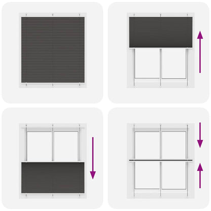 Tenda Plissettata Nera 120x150 cm Larghezza Tessuto 119,4 cm