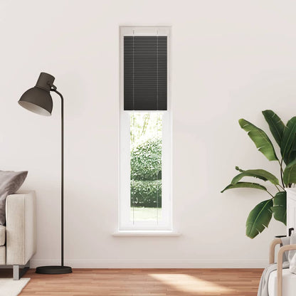 Tenda Plissettata Nera 40x200 cm Larghezza Tessuto 39,4 cm | homemem39