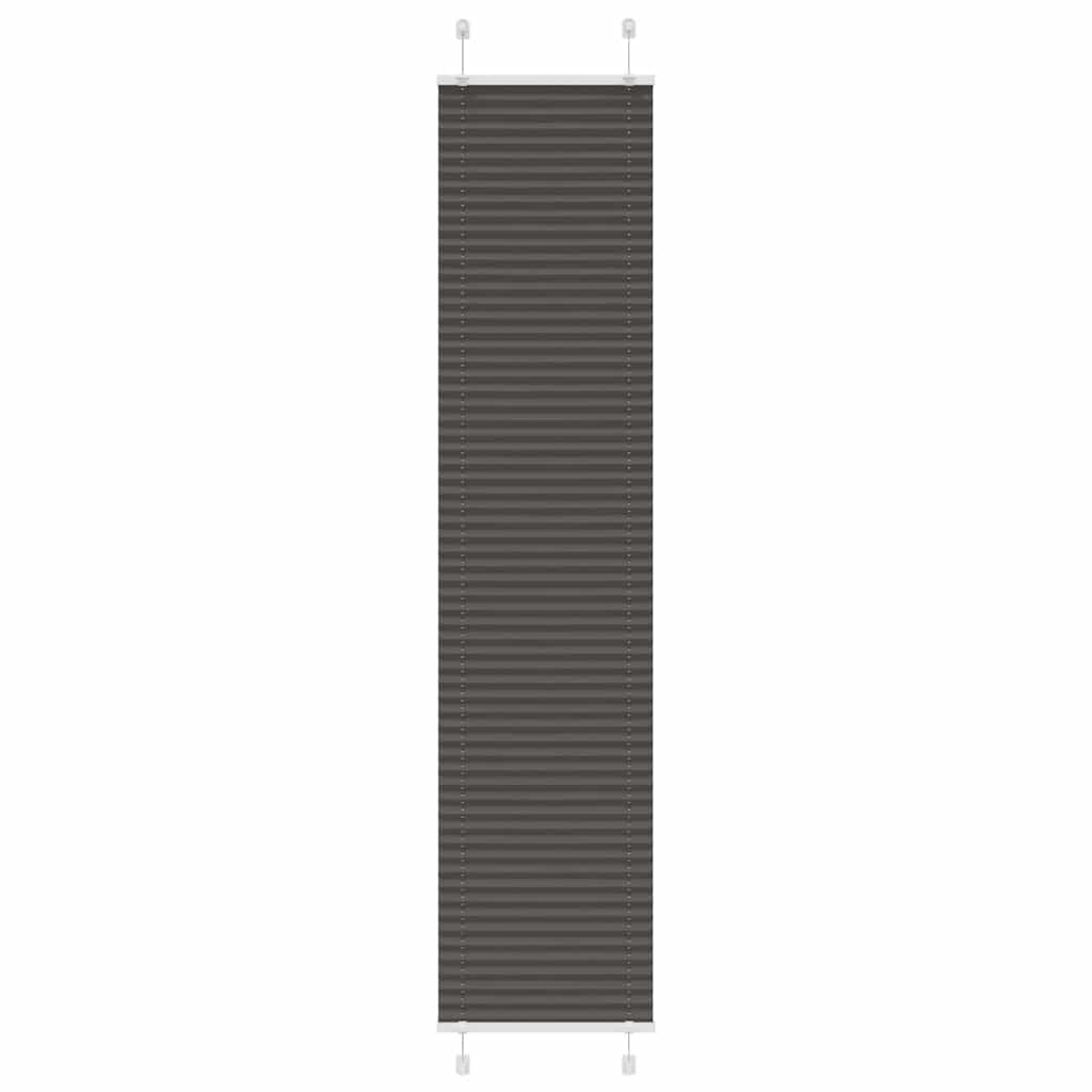 Tenda Plissettata Nera 45x200 cm Larghezza Tessuto 44,4 cm
