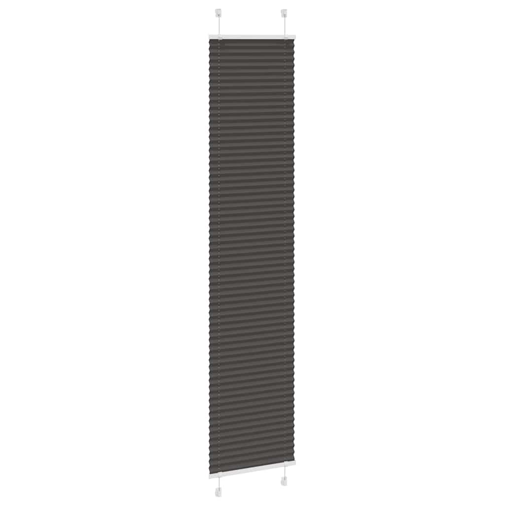 Tenda Plissettata Nera 50x200 cm Larghezza Tessuto 49,4 cm | homemem39