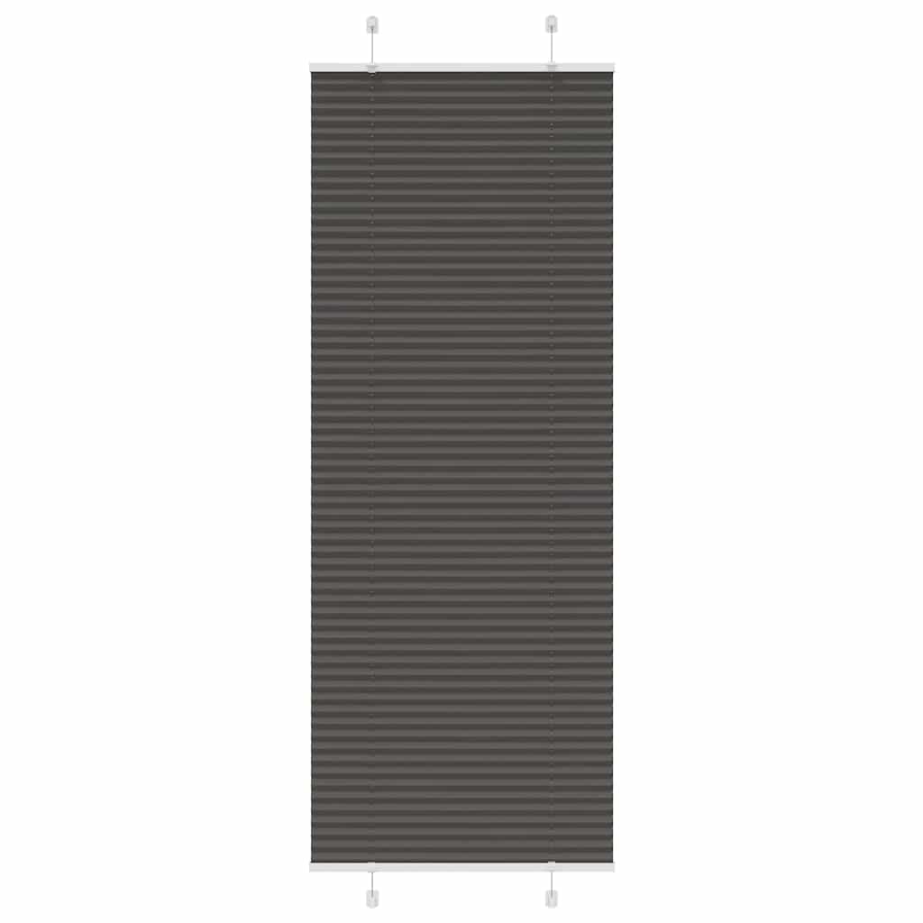 Tenda Plissettata Nera 70x200 cm Larghezza Tessuto 69,4 cm