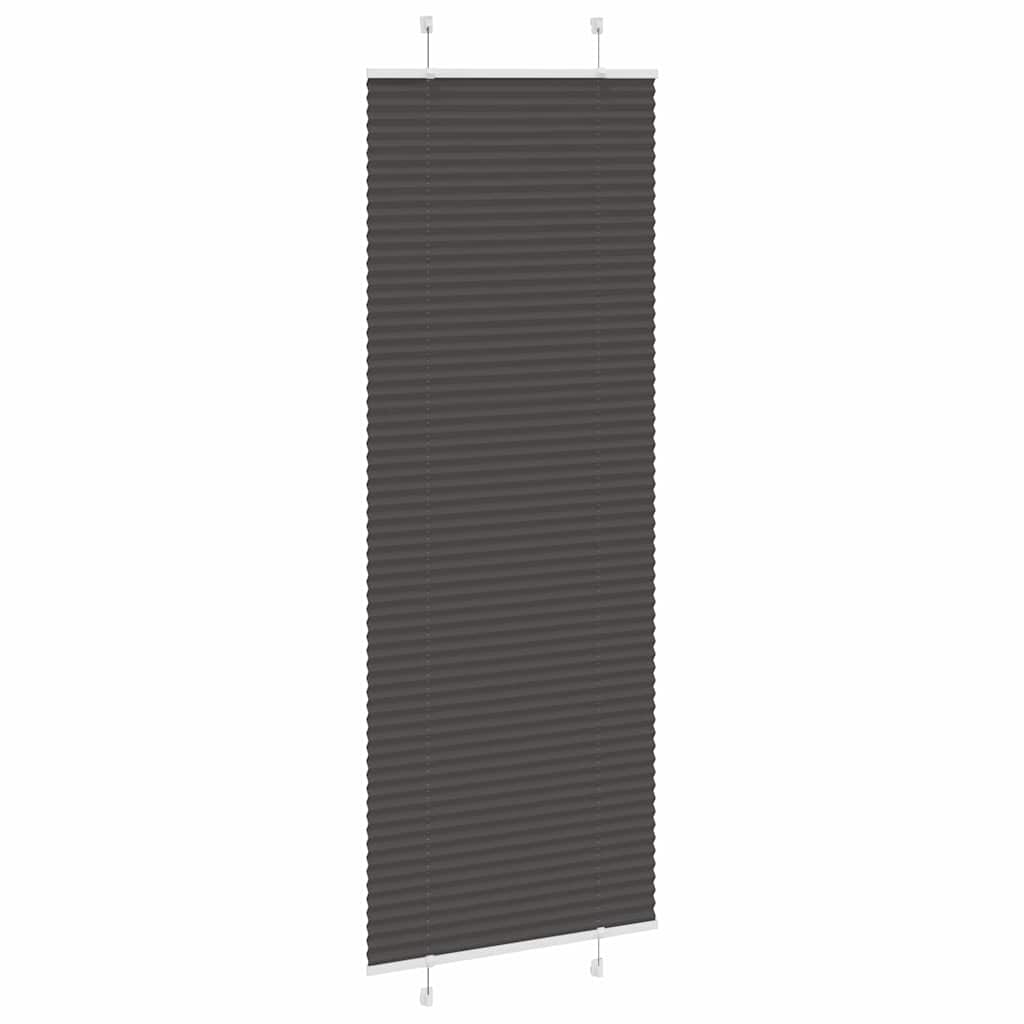 Tenda Plissettata Nera 70x200 cm Larghezza Tessuto 69,4 cm | homemem39