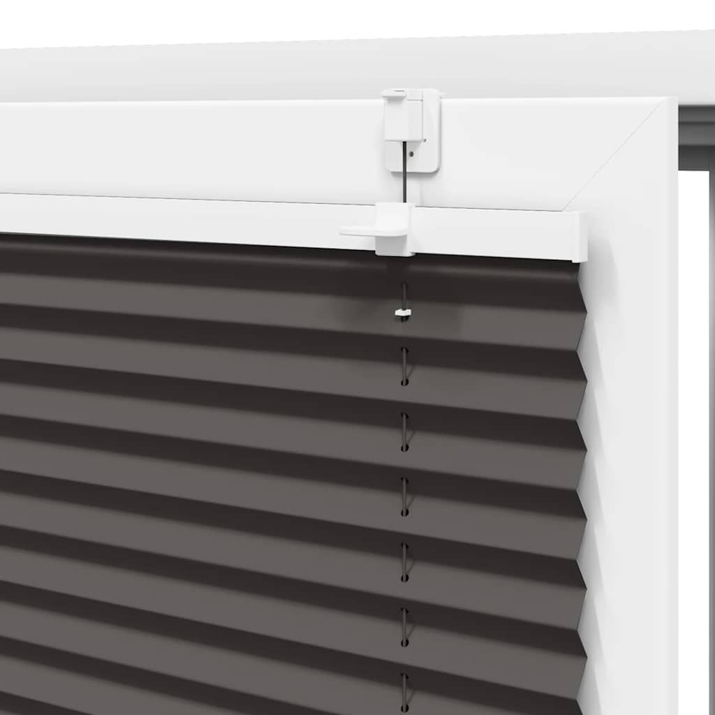 Tenda Plissettata Nera 70x200 cm Larghezza Tessuto 69,4 cm | homemem39