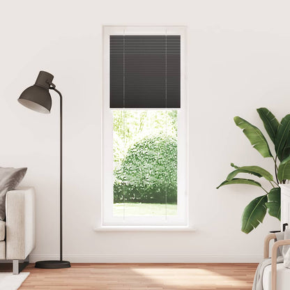 Tenda Plissettata Nera 75x200 cm Larghezza Tessuto 74,4 cm | homemem39
