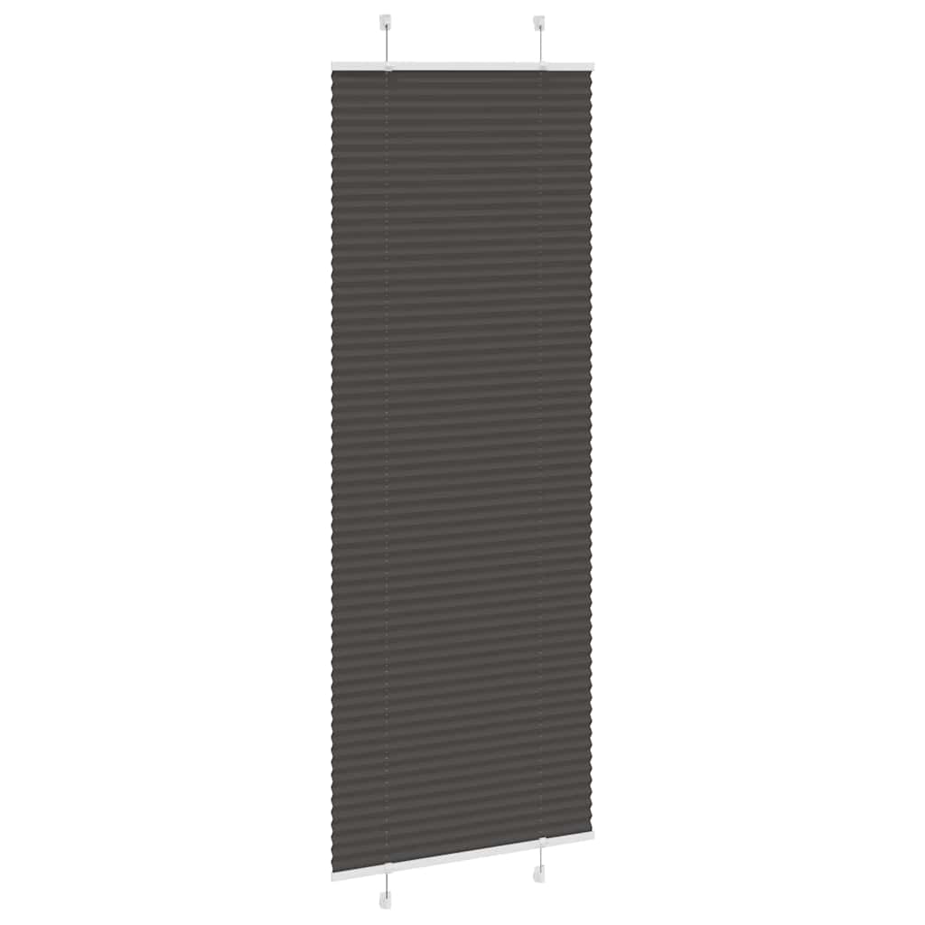 Tenda Plissettata Nera 75x200 cm Larghezza Tessuto 74,4 cm | homemem39