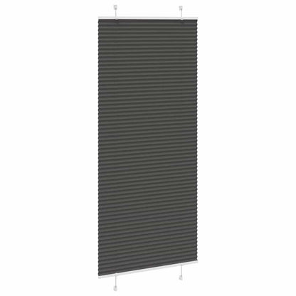 Tenda Plissettata Nera 85x200 cm Larghezza Tessuto 84,4 cm