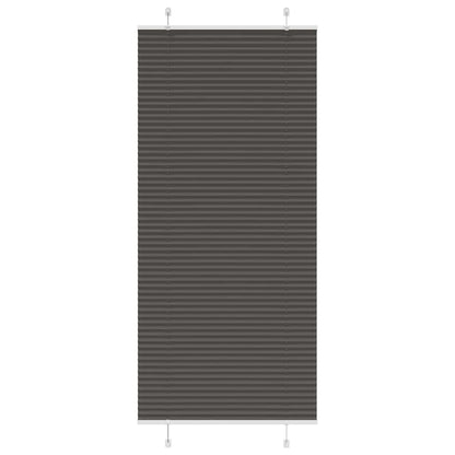 Tenda Plissettata Nera 90x200 cm Larghezza Tessuto 89,4 cm