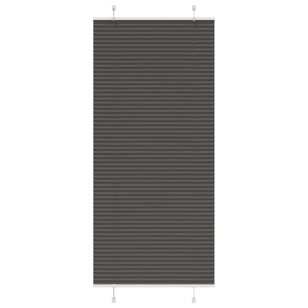 Tenda Plissettata Nera 95x200 cm Larghezza Tessuto 94,4 cm