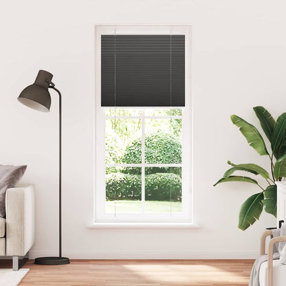 Tenda Plissettata Nera 95x200 cm Larghezza Tessuto 94,4 cm | homemem39