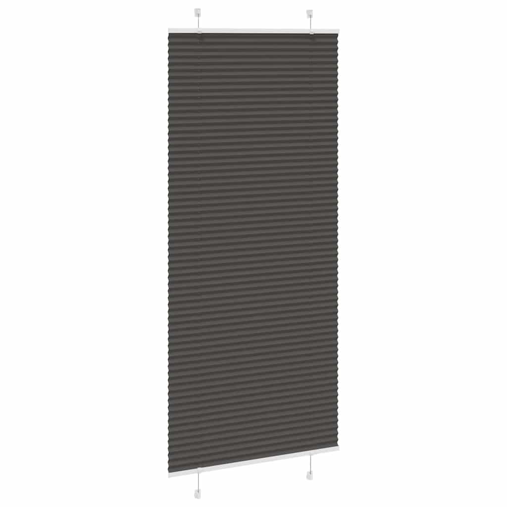 Tenda Plissettata Nera 95x200 cm Larghezza Tessuto 94,4 cm | homemem39