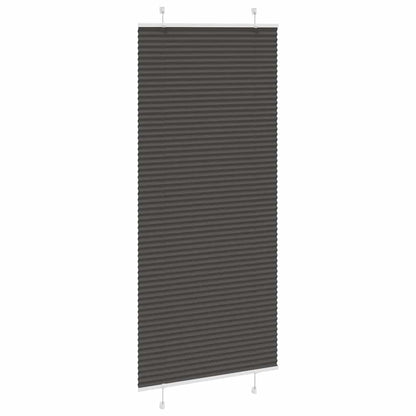 Tenda Plissettata Nera 95x200 cm Larghezza Tessuto 94,4 cm | homemem39