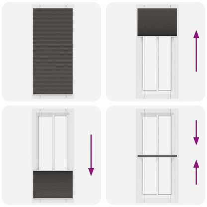 Tenda Plissettata Nera 95x200 cm Larghezza Tessuto 94,4 cm | homemem39