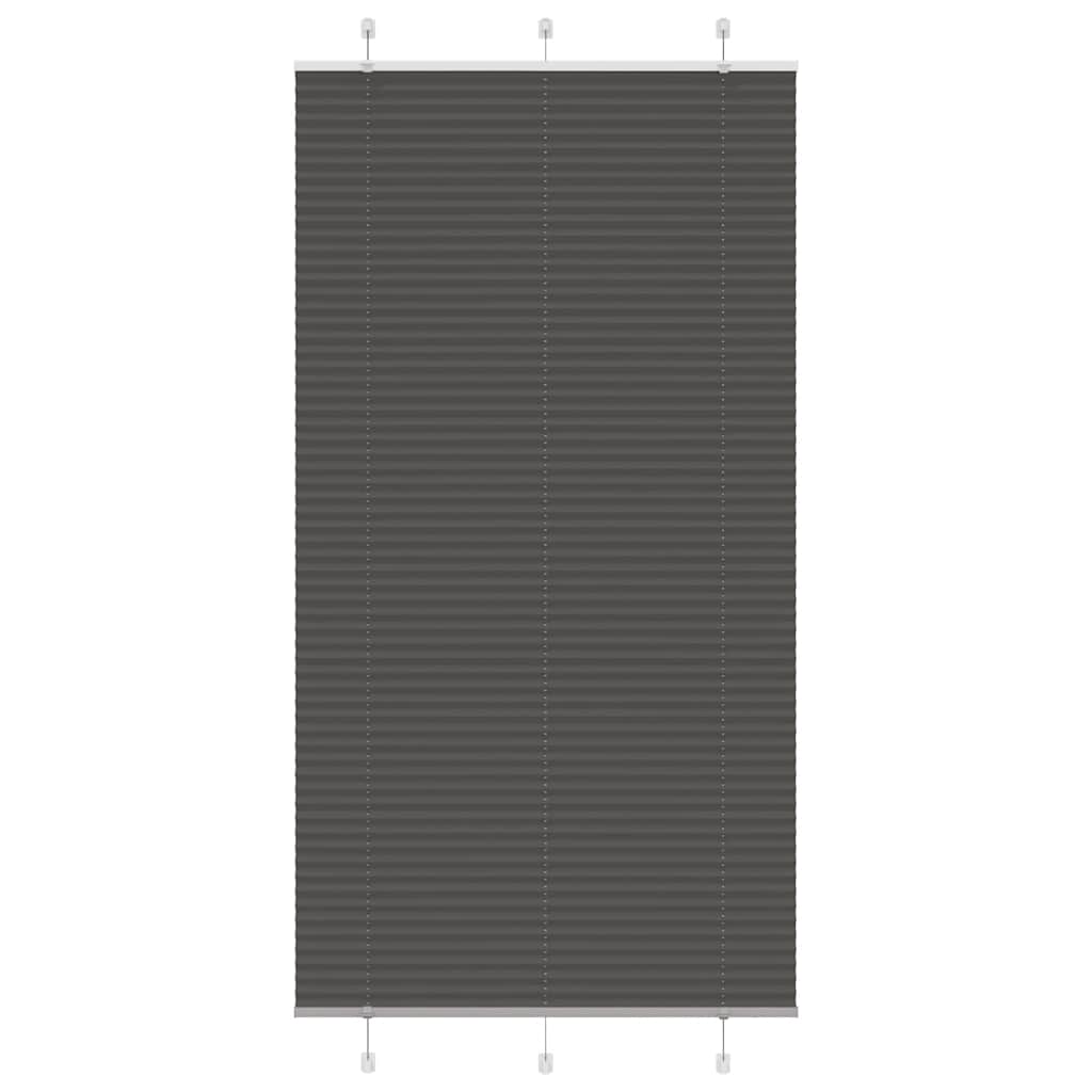 Tenda Plissettata Nera 105x200 cm Larghezza Tessuto 104,4 cm