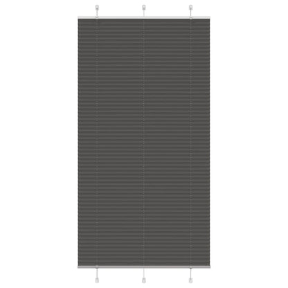 Tenda Plissettata Nera 105x200 cm Larghezza Tessuto 104,4 cm