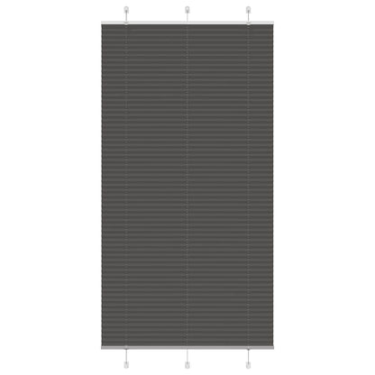 Tenda Plissettata Nera 110x200 cm Larghezza Tessuto 109,4 cm