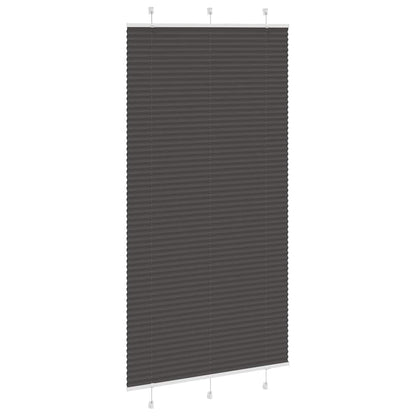 Tenda Plissettata Nera 110x200 cm Larghezza Tessuto 109,4 cm | homemem39